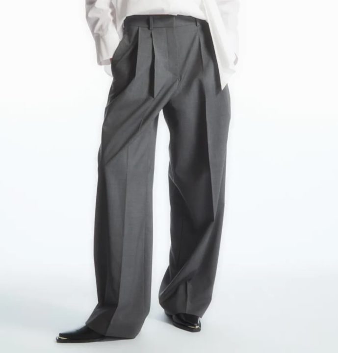 Pantalon de tailleur gris mélangé - COS