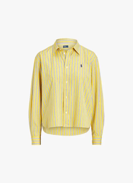 chemise lignée jaune et bleue Polo Ralph Lauren
