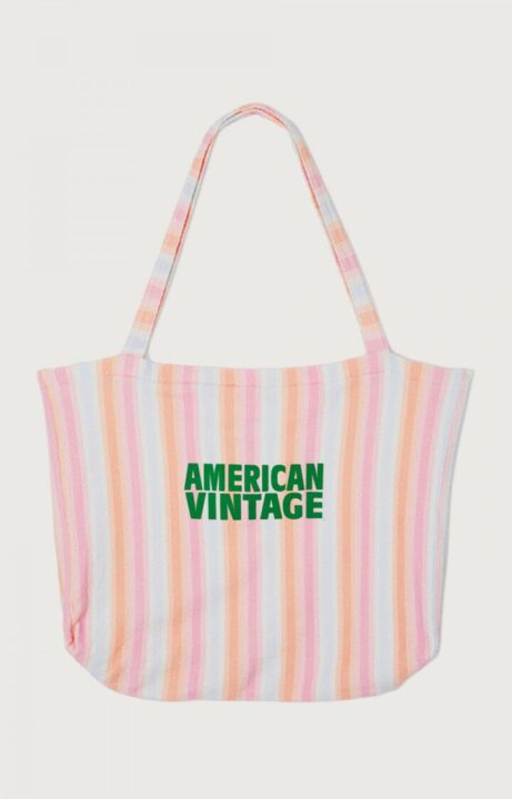 tote bag multicolore avec inscription American Vintage