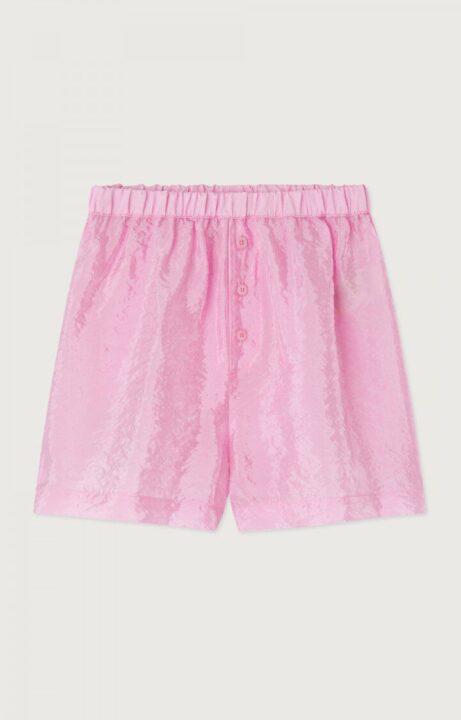 short rose satiné effet caleçon femme American Vintage