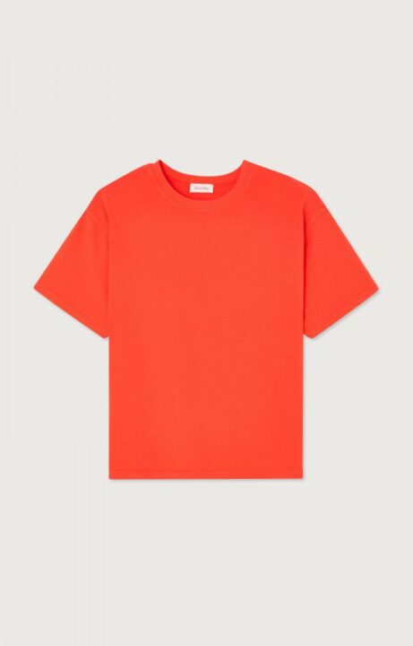 t-shirt à courtes manches orange fluo American Vintage