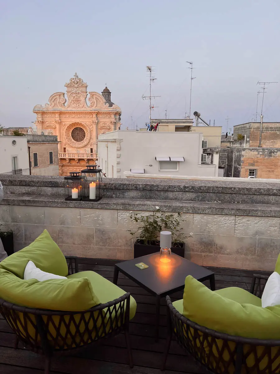 Apéro à Lecce : terrasse avec vue