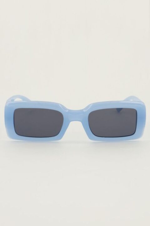 lunettes de soleil bleues rectangulaires My Jewellery