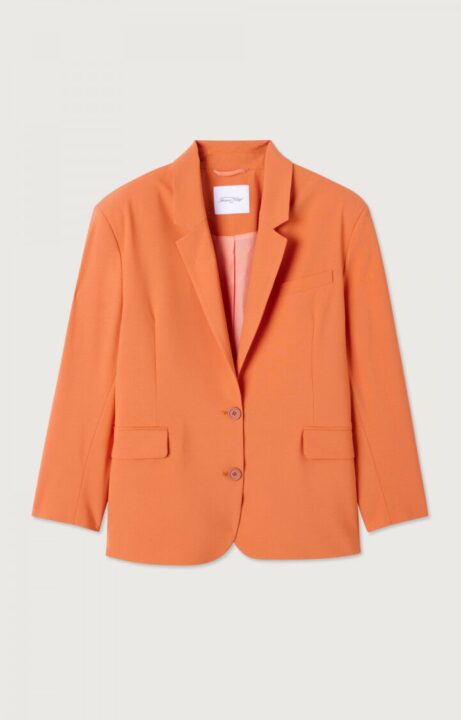 veste de blazer femme couleur orange oversize American Vintage