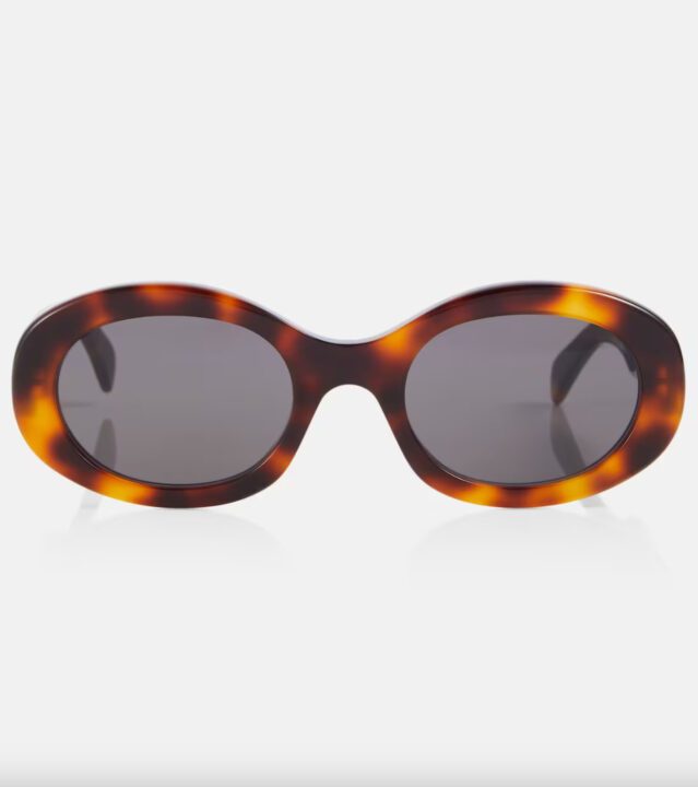 lunettes de soleil Céline modèle Triomphe couleur marron écailles