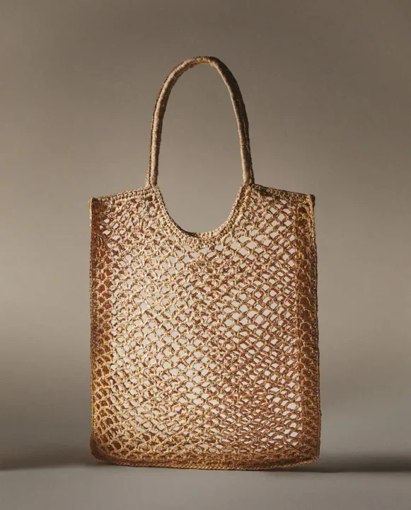 sac de plage en raphia Zara Home