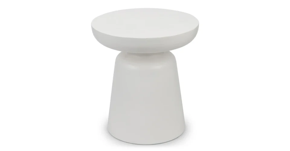 petite table d'appoint blanche avec plateau rond NV Gallery