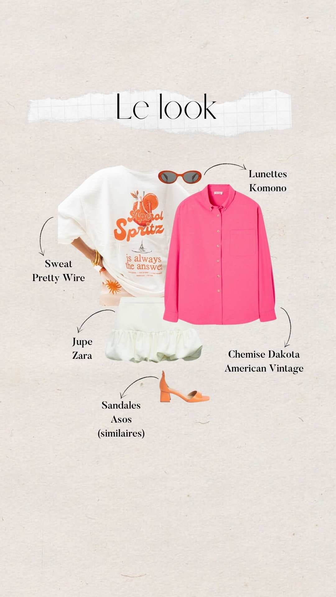 tenue été femme : sweat Aperol Spritz