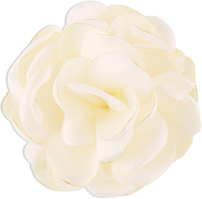 broche et pince en forme de fleur blanche Amazon