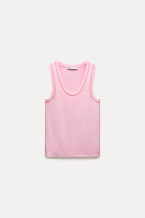 top rose femme Zara