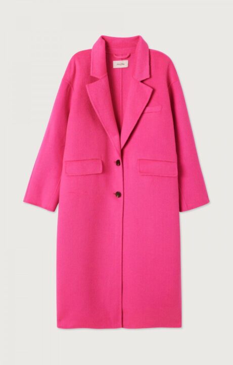 manteau long femme rose fluo American Vintage