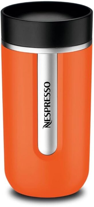 travel mug en inox orange Nespresso