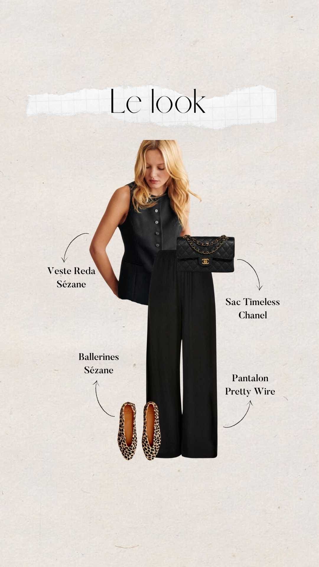 tenue automne pour le bureau : total look noir