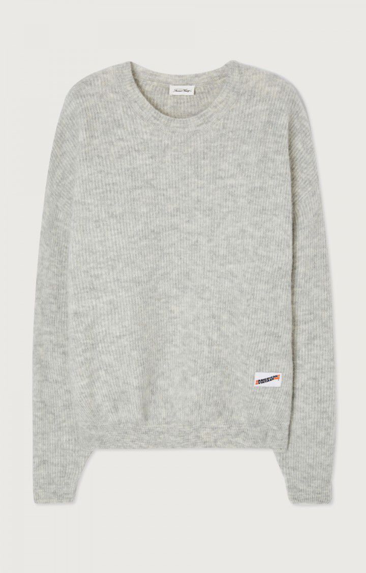 garde robe capsule : pull en laine gris clair American Vintage