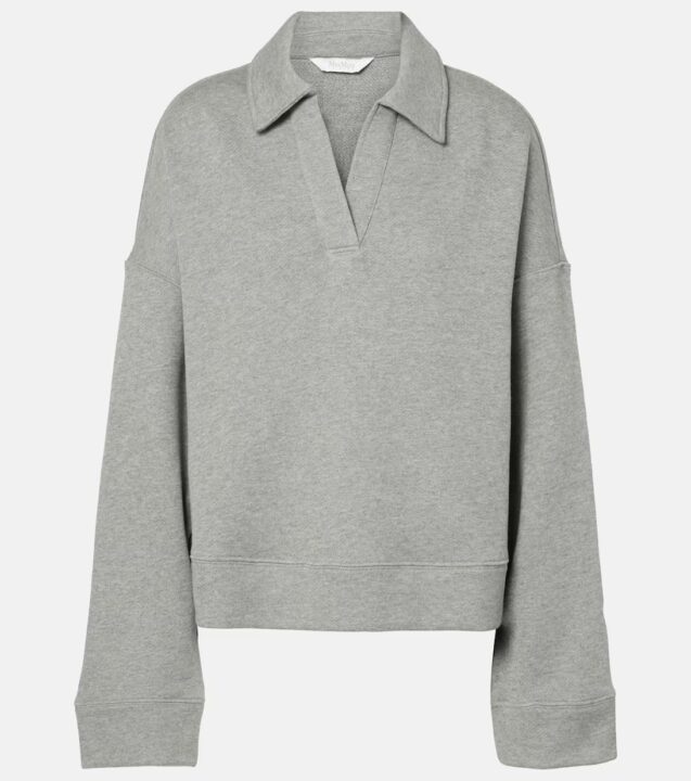 sweat gris avec col V Max Mara