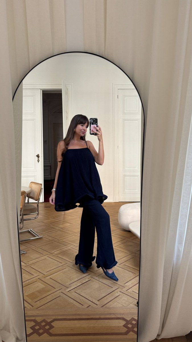 tenue femme bureau : ensemble bleu Nakd