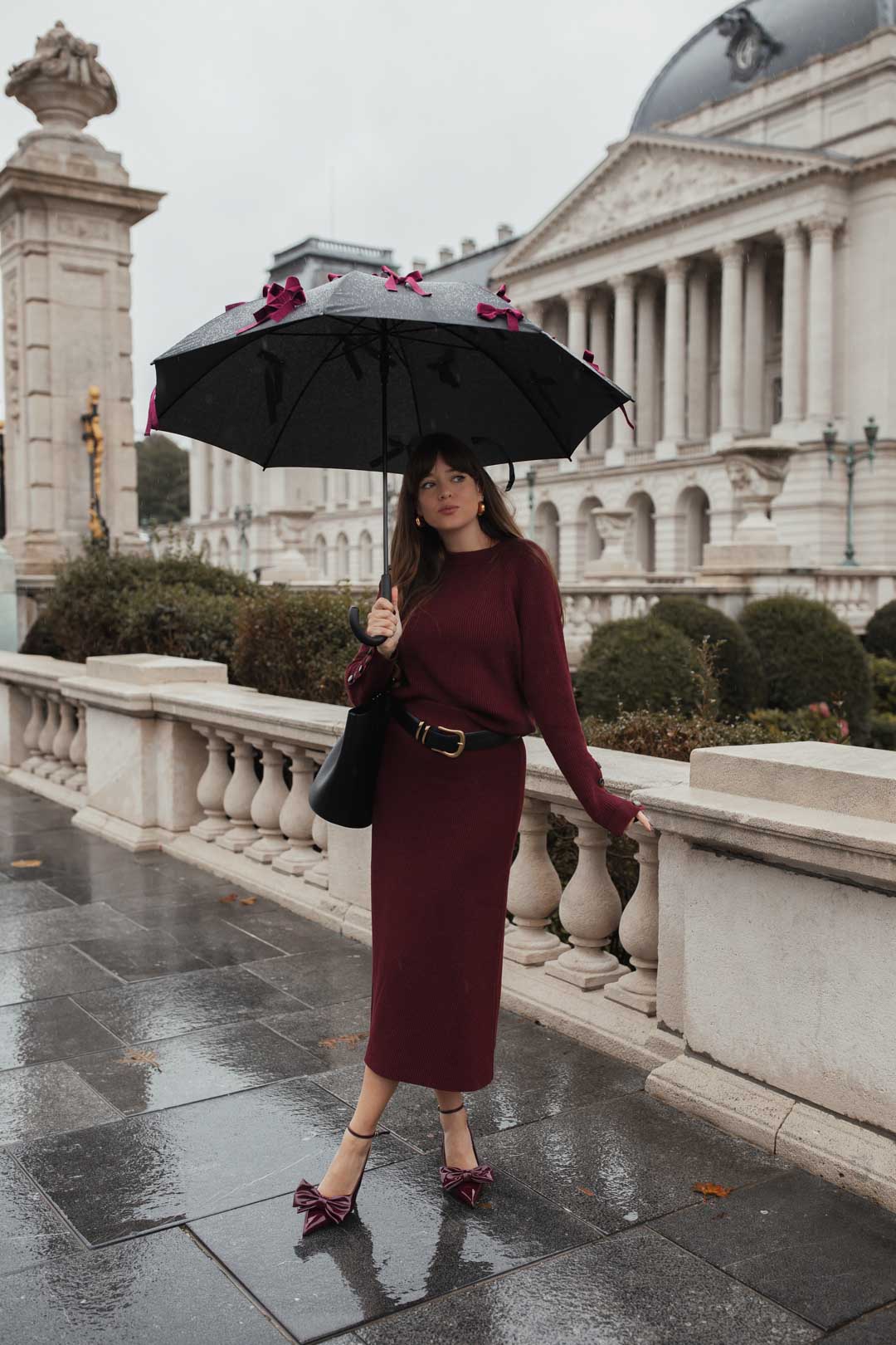 mode automne : full look bordeaux Sézane