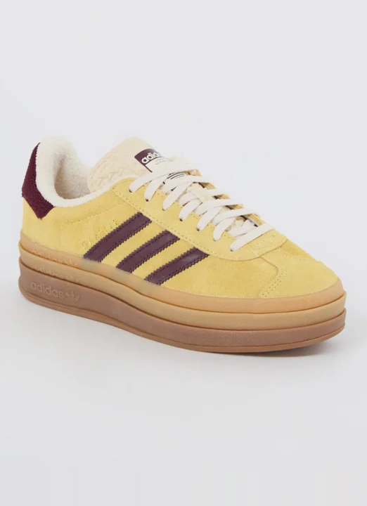 baskets Adidas Gazelle jaune et bordeaux