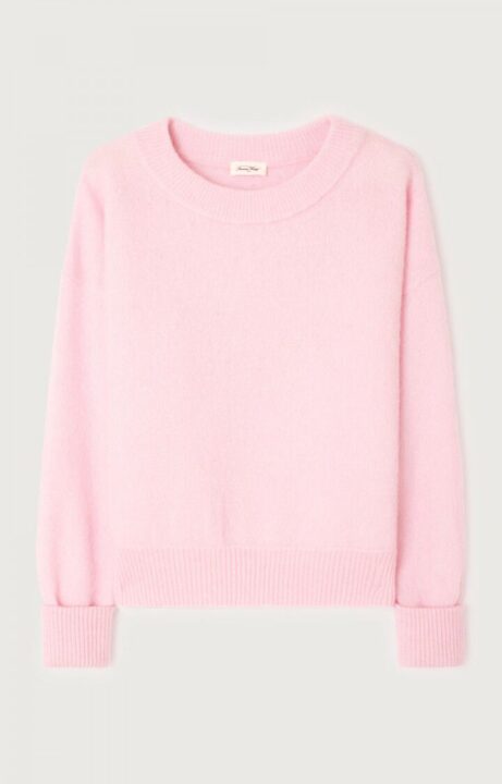 pull en laine rose clair American Vintage