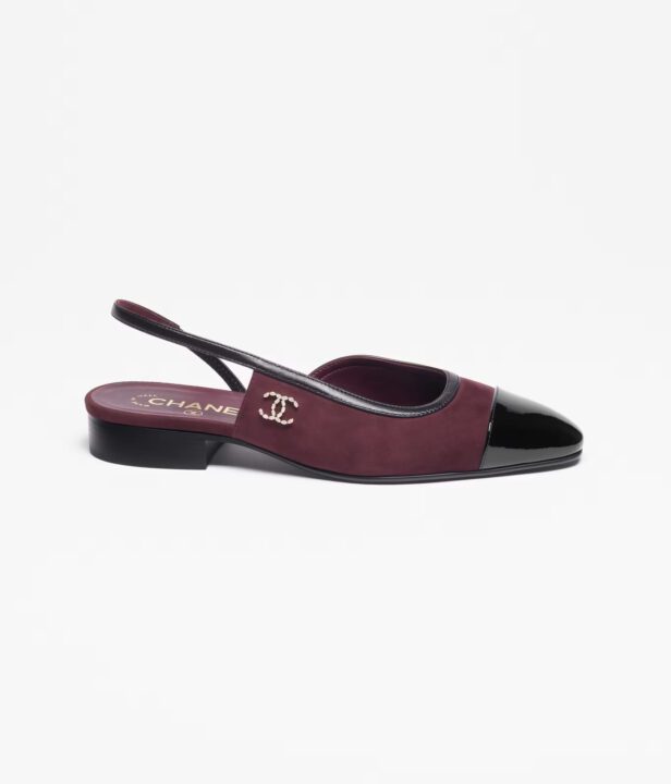 slingbacks bordeaux Chanel