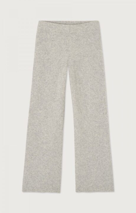 pantalon en laine gris clair American Vintage