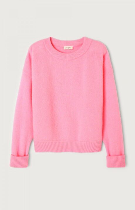 pull en maille rose American Vintage