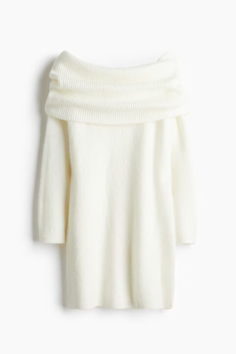 robe pull blanche H&M