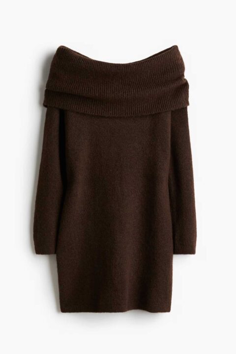 robe pull marron H&M