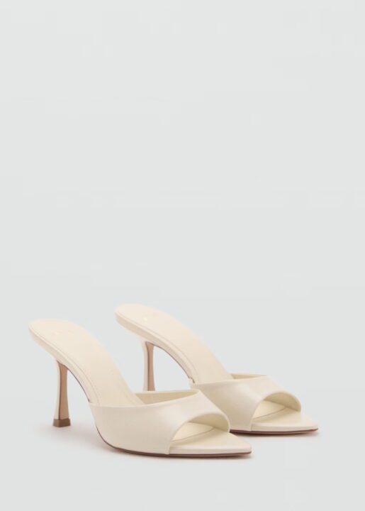 sandales blanches à talons Mango