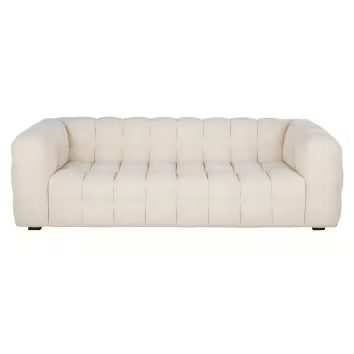 canapé droit avec tissu bouclette écru Maisons du Monde