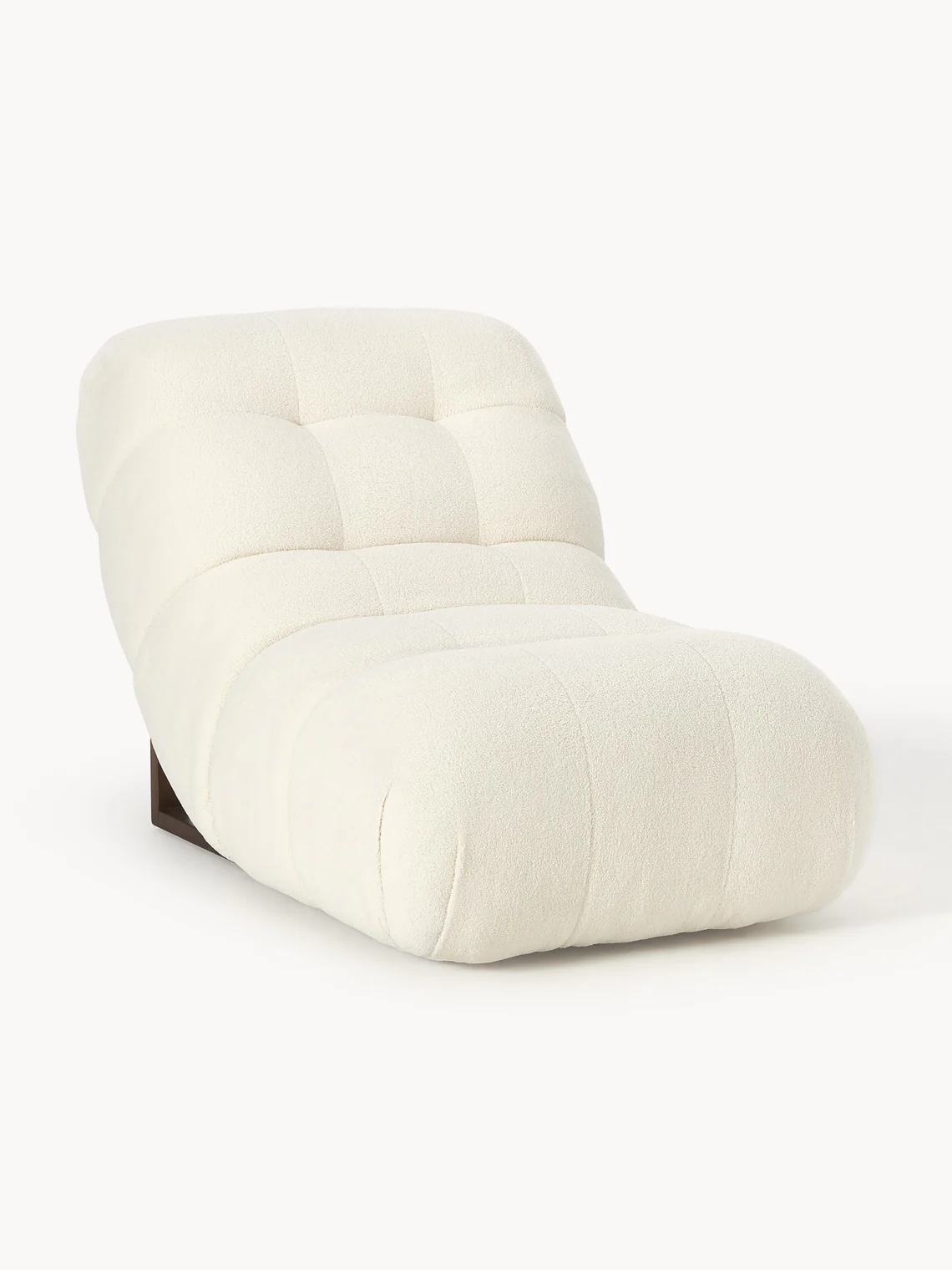 fauteuil blanc en tissu bouclé Stanley Westwing