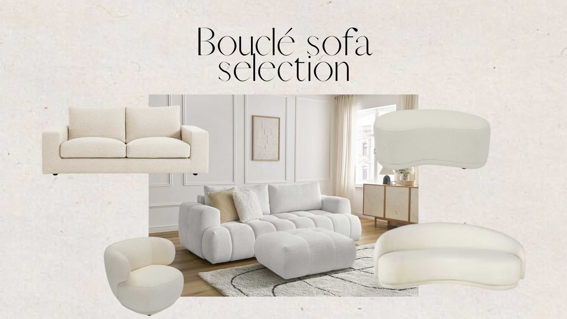 bouclé sofas selection