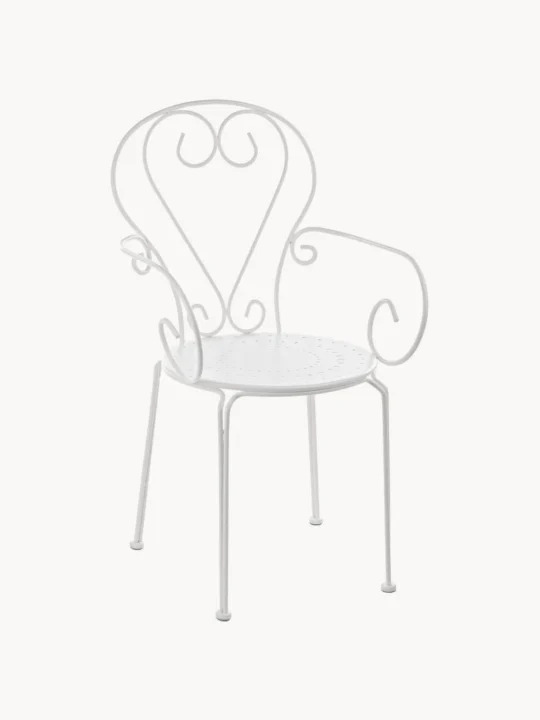 chaise de jardin en métal blanche Westwing