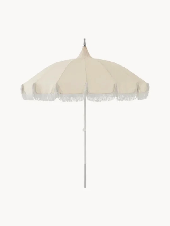 parasol beige à franges Westwing
