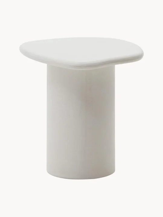 petite table d'appoint blanche de forme organique pour jardin Westwing