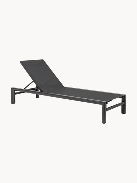 transat en métal et tissu noir Westwing
